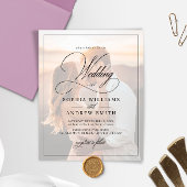 Papier Faire-part de mariage photo noir et blanc Budget