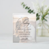 Papier Faire-part de mariage photo noir et blanc Budget (Debout devant)