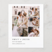 Papier Faire-part de mariage photo noir et blanc Budget (Devant)