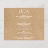 Papier Faire-Part de Mariage Photo Rustique Tout Compris  (Dos)