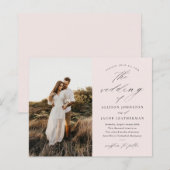 Papier Faire-Part de Mariage Photo Script Budget (Devant / Derrière)