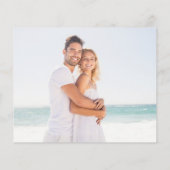 Papier Faire-part de mariage photo Script Budget Or (Dos)