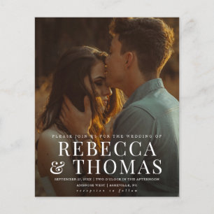 Papier Faire-part de mariage photo superposé du type de b