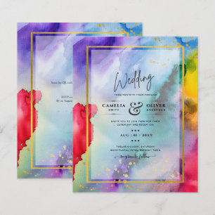 Papier FAIRE-PART DE MARIAGE PRIDE EN COURSE Encre LeahG