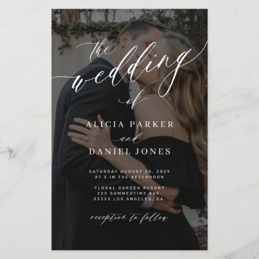 Papier Faire-part de mariage QR CODE de couverture photo (Devant)