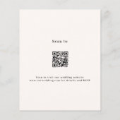 Papier faire-part de mariage QR RSVP rose or floral (Dos)