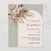 Papier Faire-part de mariage rose arche crème Sage (Devant)