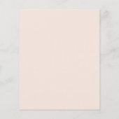 Papier Faire-Part de Mariage Rose et Feuillage Budget (Dos)