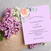 Papier Faire-part de mariage rose Lavender