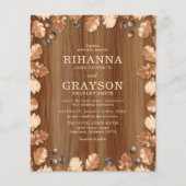 Papier Faire-part de mariage rustique automne Budget (Devant)