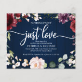 Papier Faire-Part de Mariage Rustique Budget Simple (Devant)