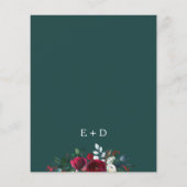 Papier Faire-part de mariage Rustique hiver floral BUDGET (Dos)