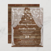 Papier Faire-part de mariage rustique pour grange à petit (Devant / Derrière)