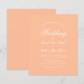 Papier Faire-part de mariage simple à l'écriture manuscri (Devant / Derrière)
