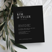 Papier Faire-part de mariage simple de typographie modern