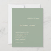 Papier Faire-part de mariage simple vert sauge moderne (Devant)