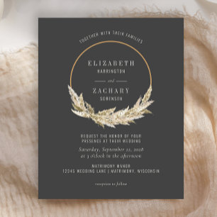 Papier Faire-part de mariage sombre Bohème Budgetaire Cou