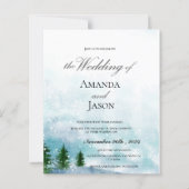 Papier Faire-part de mariage Teintes bleues de matin d'hi (Devant)