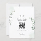 Papier Faire-part de mariage tendance avec code QR et ver (Dos)