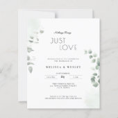 Papier Faire-part de mariage tendance avec code QR et ver (Devant)