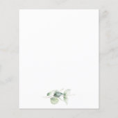 Papier Faire-part de mariage végétal Eucalyptus (Dos)