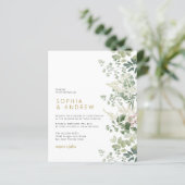 Papier Faire-part de mariage verdure de forêt de budget (Debout devant)