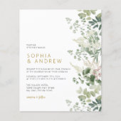 Papier Faire-part de mariage verdure de forêt de budget (Devant)