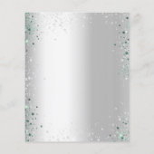 Papier Faire-part de mariage vert d'eucalyptus argenté (Dos)