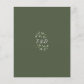 Papier Faire-part de mariage vert olive Budget Greenery (Dos)