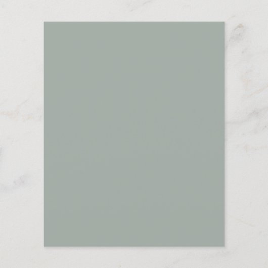 Papier Faire-part de mariage virtuel Budget Foliage Sage (Dos)