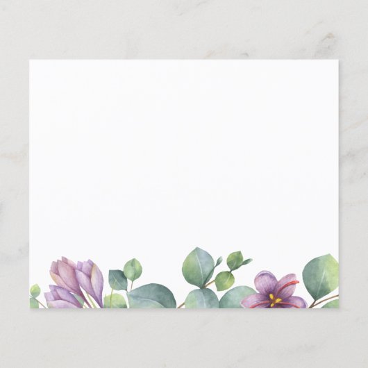 Papier Faire-part de modification d'adresse Eucalyptus Bu (Dos)