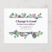 Papier Faire-part de modification d'adresse Eucalyptus Bu (Devant)