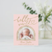 Papier Faire-part de naissance Budget du cadre Arch World (Debout devant)