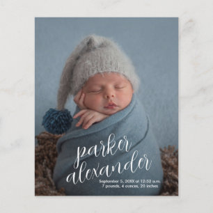 Papier Faire-part de naissance Collage photo élégant du b