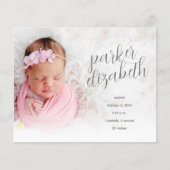 Papier Faire-part de naissance Collage photo élégant du b (Devant)