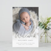 Papier Faire-part de naissance d'accueil de superposition (Debout devant)