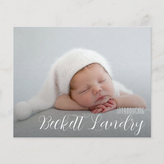 Papier Faire-part de naissance de collage multiphoto budg (Devant)