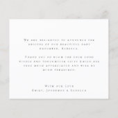 Papier Faire-part de naissance de Merci de script photo b (Dos)