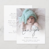 Papier Faire-part de naissance de Merci de superposition  (Devant / Derrière)