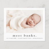 Papier Faire-part de naissance photo bébé moderne Budget (Devant)