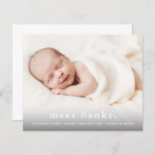 Papier Faire-part de naissance photo Budget Baby 3 (Devant / Derrière)