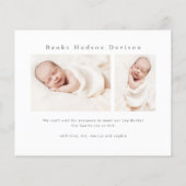 Papier Faire-part de naissance photo Budget Baby 3 (Dos)