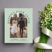 Papier Faire-part de réception de mariage Arch Photo Sage