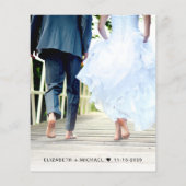 Papier Faire-Part de Réception de Mariage Vert Sauge Écon (Dos)