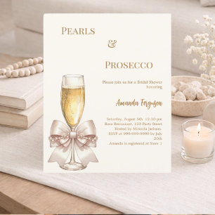 Papier Faire-part de Remise de Cadeaux de Mariée Prosecco