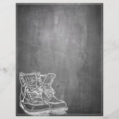 Papier Faire-part de retraite avec de vieilles bottes V3. (Dos)