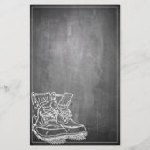 Papier Faire-part de retraite avec de vieilles bottes V3. (Dos)