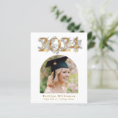 Papier FAIRE-PART de script Gold BUDGET Arche 5 photo GRA (Debout devant)