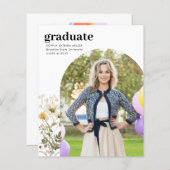 Papier Faire-part d'études de Fleur sauvage du budget (Devant / Derrière)