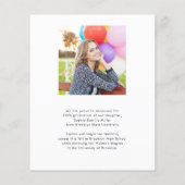 Papier Faire-part d'études de Fleur sauvage du budget (Dos)